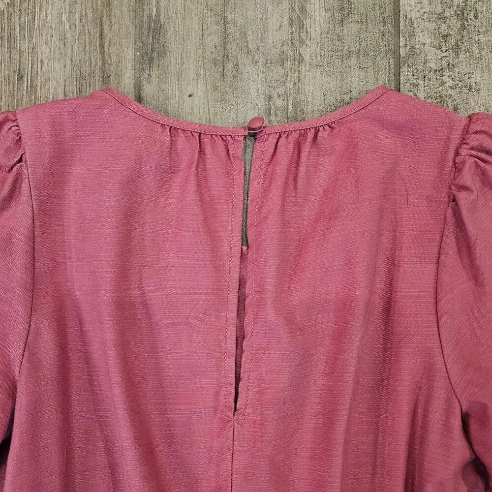 Anthropologie Somerset Jumpsuit Womens XS Pink Wide Leg Boho Casual Cottage‎